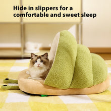 Warm Cat Semi-closed Snail Slippers Nest