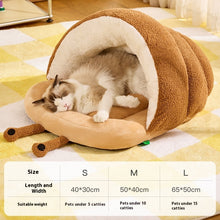 Warm Cat Semi-closed Snail Slippers Nest